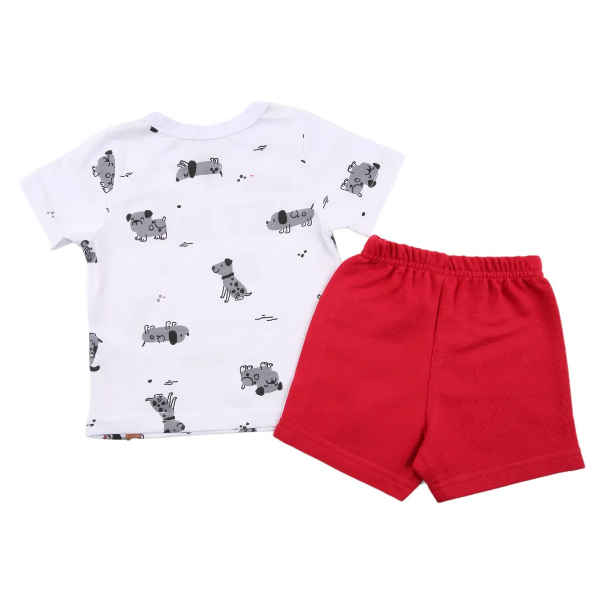 Conjunto Bebê Alakazoo Camiseta Estampa Hey Dude Branco + Bermuda - Imagem 2