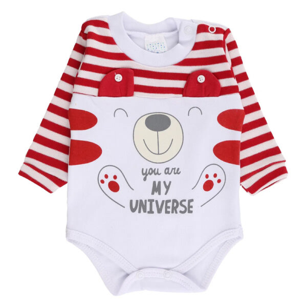 Body Manga Longa Bebê Petutinha Estampa Urso - Imagem 4