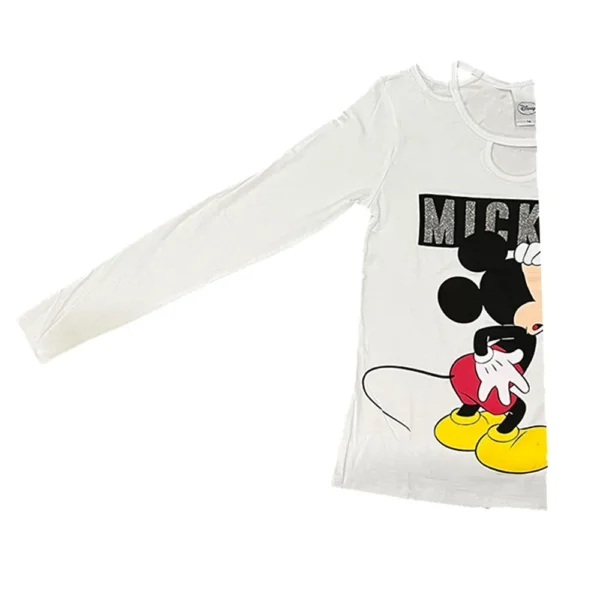 Blusa Cativa Mickey Manga Longa Branca - Imagem 2