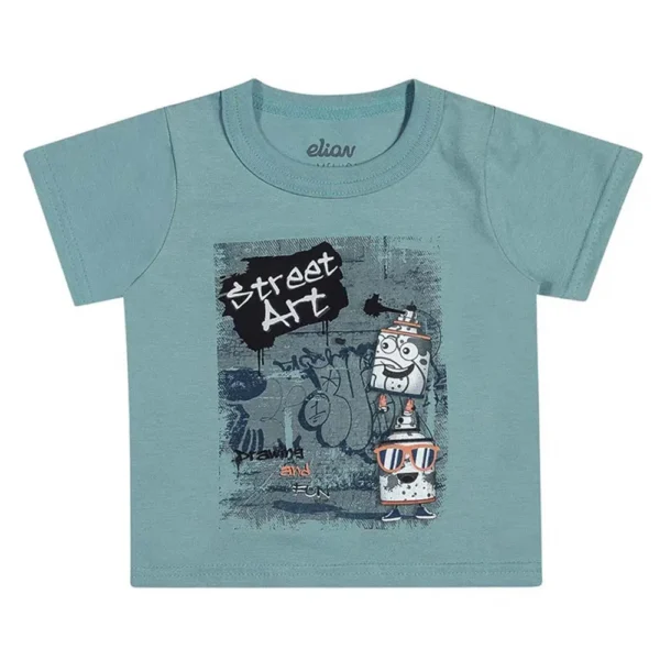 Conjunto Bebê Elian Camiseta Estampado - Imagem 2
