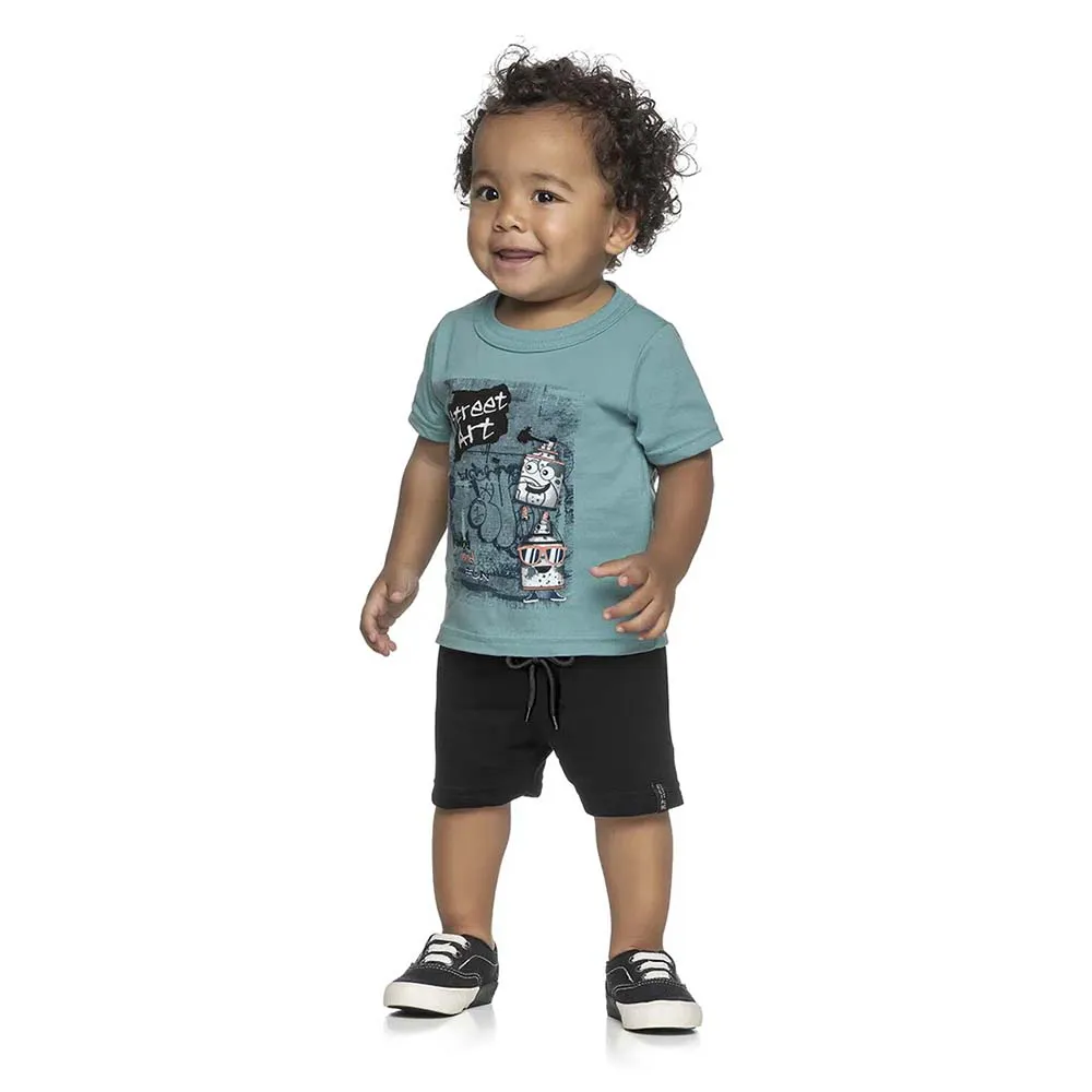 Conjunto Bebê Elian Camiseta Estampado - Imagem 4
