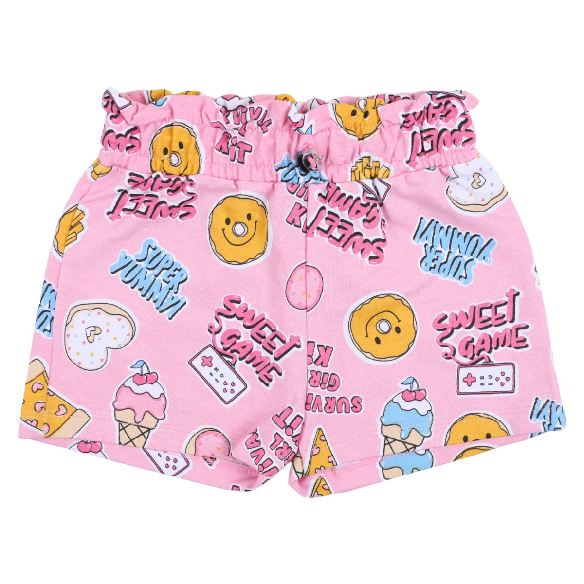Conjunto Infantil Fakini Emoji Branco Feminino - Imagem 3