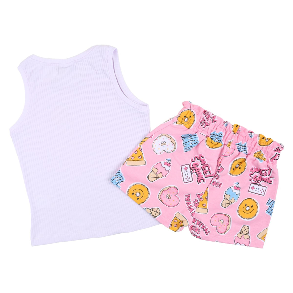 Conjunto Infantil Fakini Emoji Branco Feminino - Imagem 4