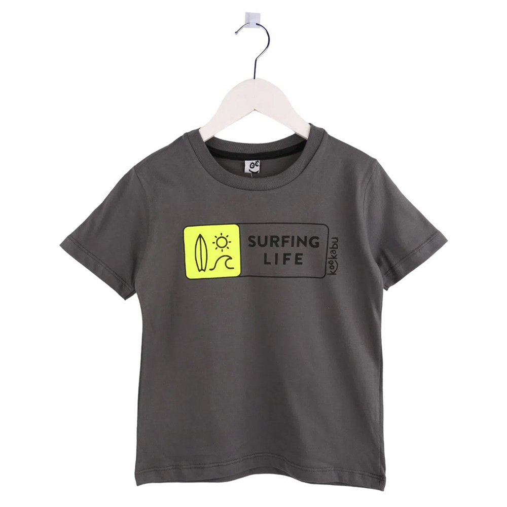 Conjunto Infantil Kookabu Camiseta Estampada Surfing Life + Bermuda - Imagem 3