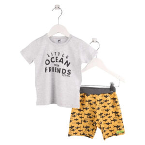 Conjunto Infantil Kookabu Little Ocean Cinza