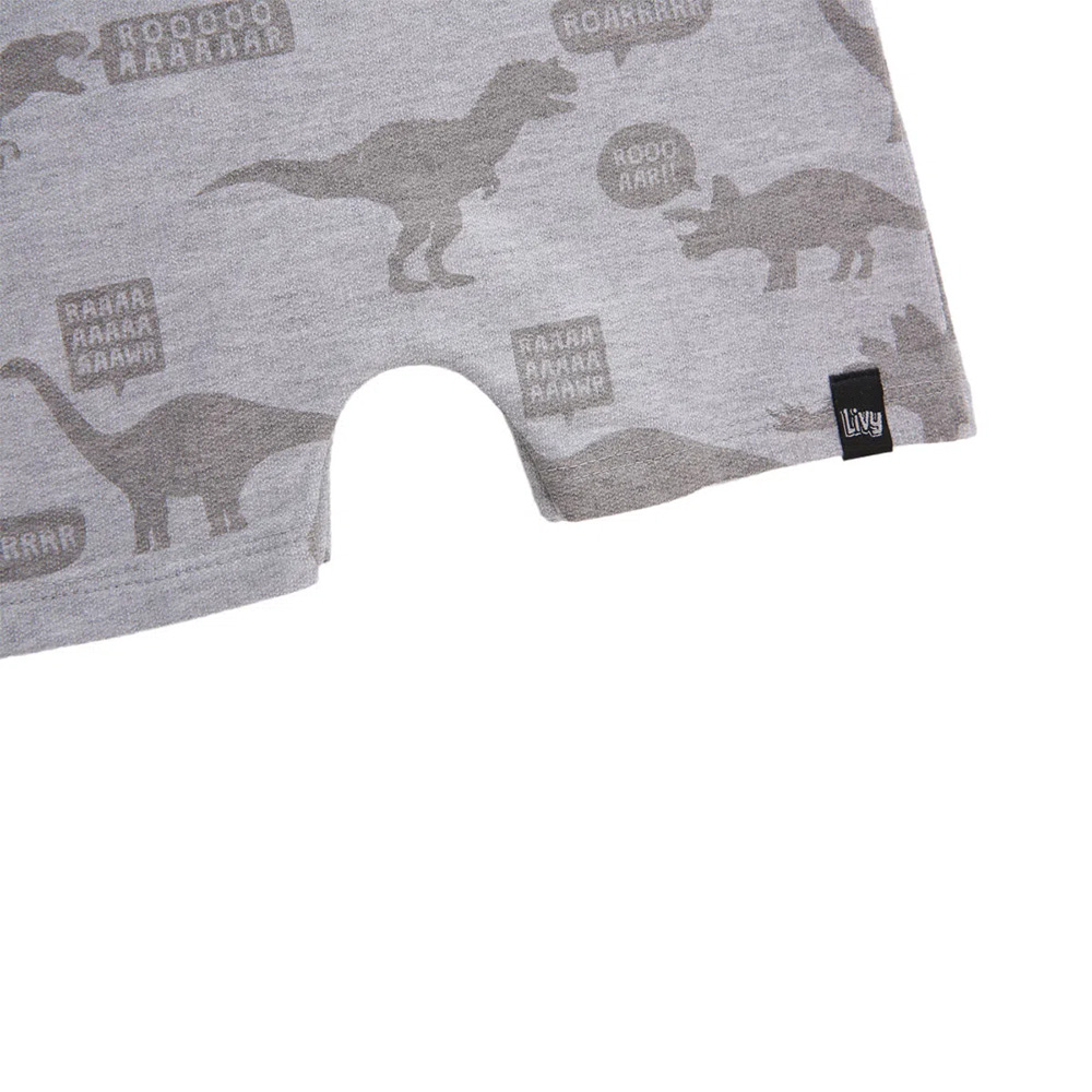 Conjunto Infantil Livy Camiseta Básica + Jardineira Cinza Roar - Imagem 3
