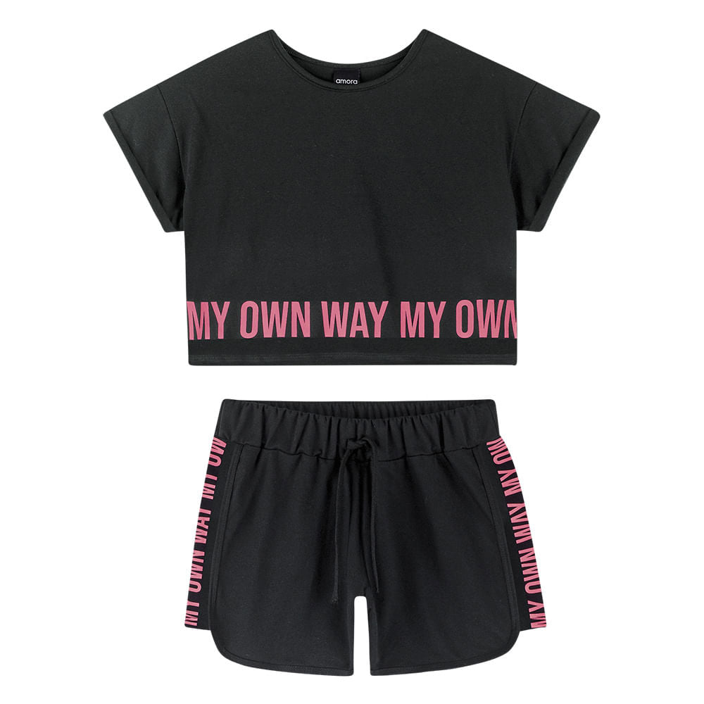 Conjunto Juvenil Amora My Own Preto