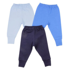 Kit Mijão Baby Best Pé Reversível Premium Tons de Azul - 03 Peças