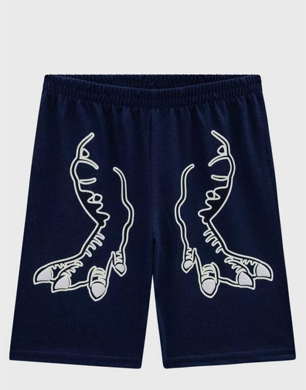 Pijama Infantil Kyly Dinossauro Brilha no Escuro Azul Marinho Masculino - Imagem 3